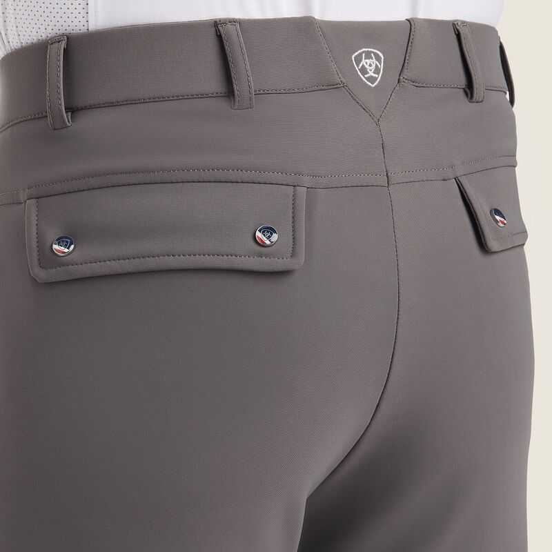 Ariat Tri Factor Grip Knee Patch Breech Purple Grey | 647RMLTPV