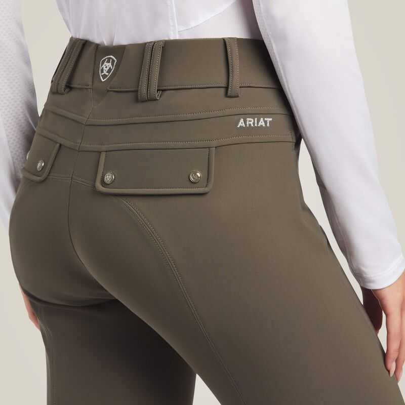 Ariat Tri Factor Grip Knee Patch Breech Banyan Bark | 319ATUOPQ