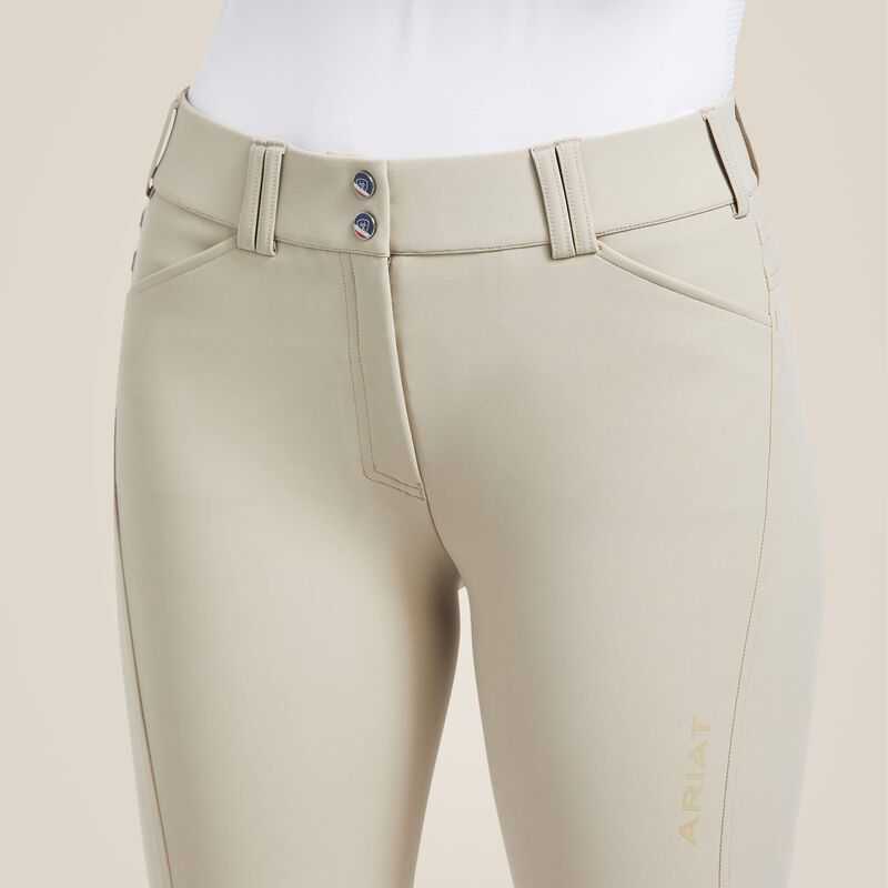 Ariat Tri Factor Grip Knee Patch Breech Brown | 476VHZSNO