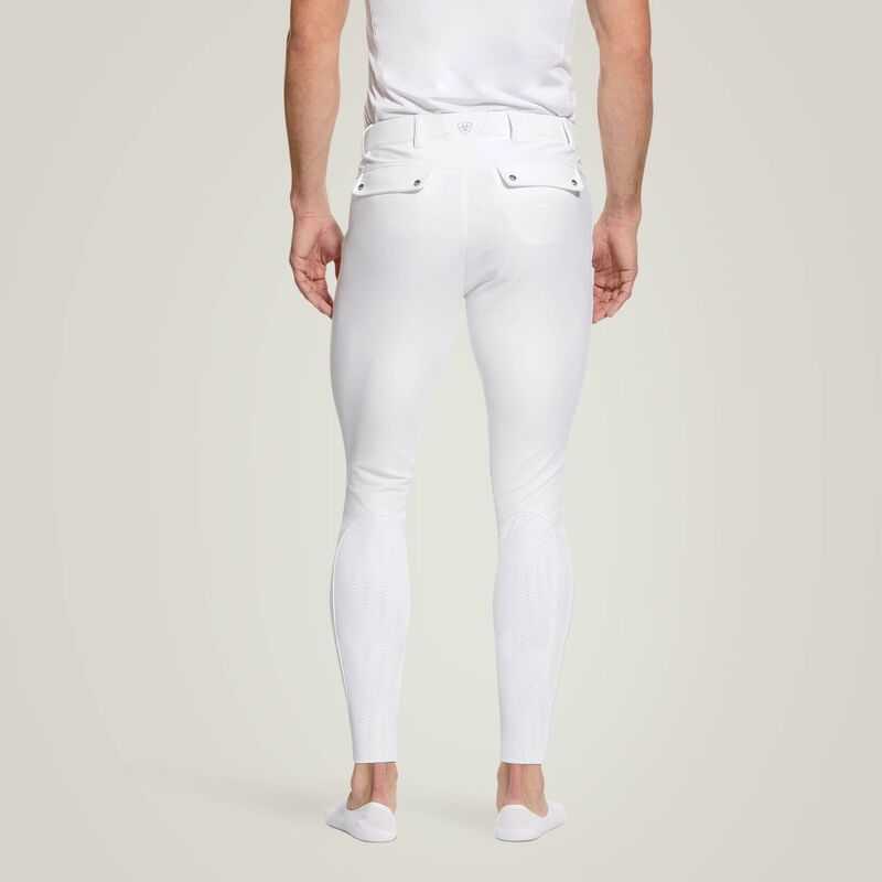 Ariat Tri Factor Grip Knee Patch Breech White | 986VSHXGK