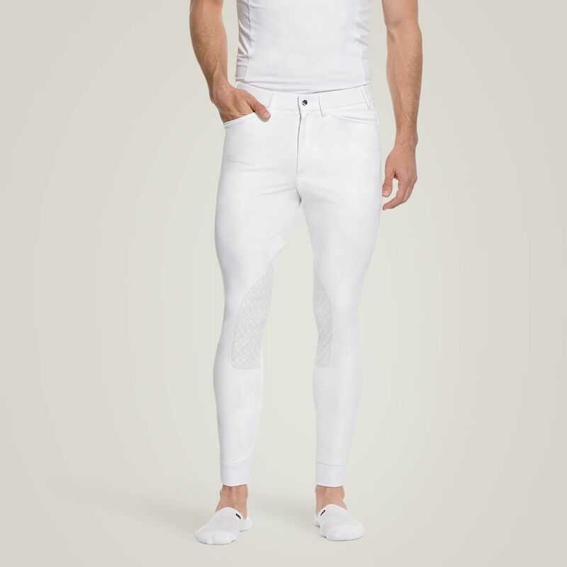 Ariat Tri Factor Grip Knee Patch Breech White | 986VSHXGK