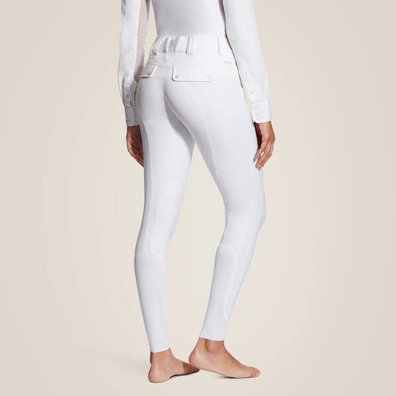 Ariat Tri Factor Grip Knee Patch Breech White | 783BUKXQT