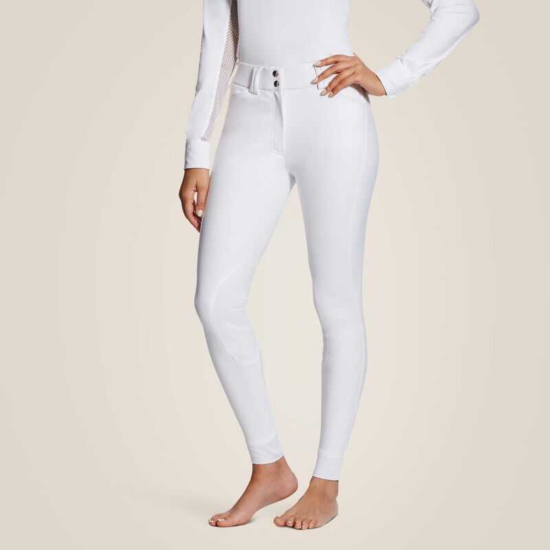 Ariat Tri Factor Grip Knee Patch Breech White | 783BUKXQT