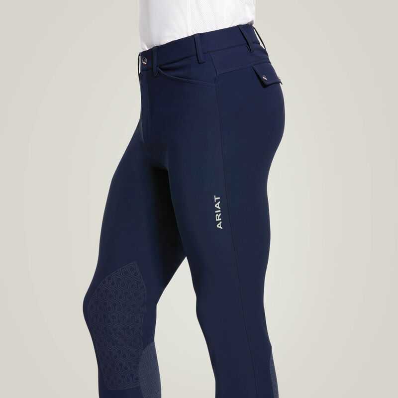 Ariat Tri Factor Grip Knee Patch Breech Navy | 153VBIFJO