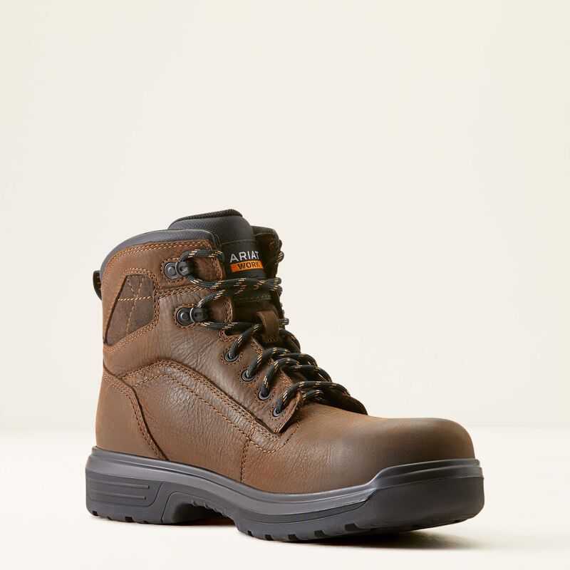 Ariat Turbo 6' Waterproof Carbon Toe Work Boot Brown | 105YARLGS