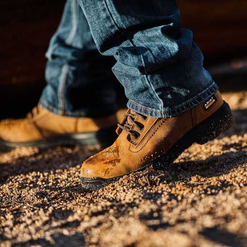 Ariat Turbo 6' Waterproof Work Boot Aged Bark | 715YTLKSM