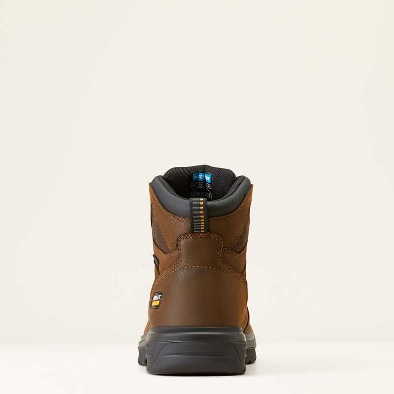 Ariat Turbo 6' Waterproof Work Boot Brown | 091PTUVXE