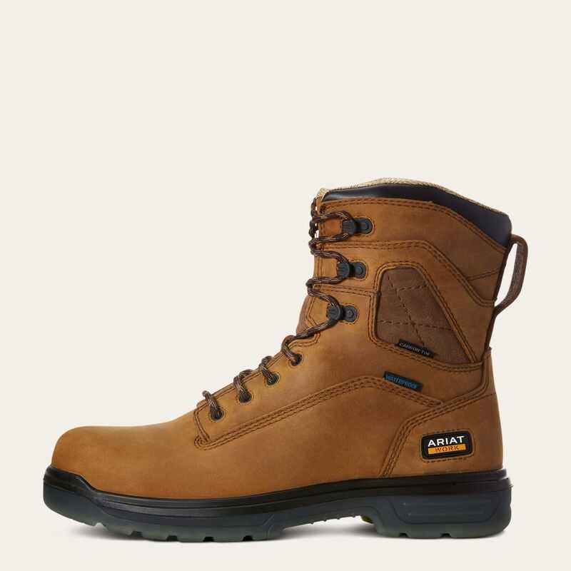 Ariat Turbo 8' Waterproof Carbon Toe Work Boot Aged Bark | 629EGLKBP