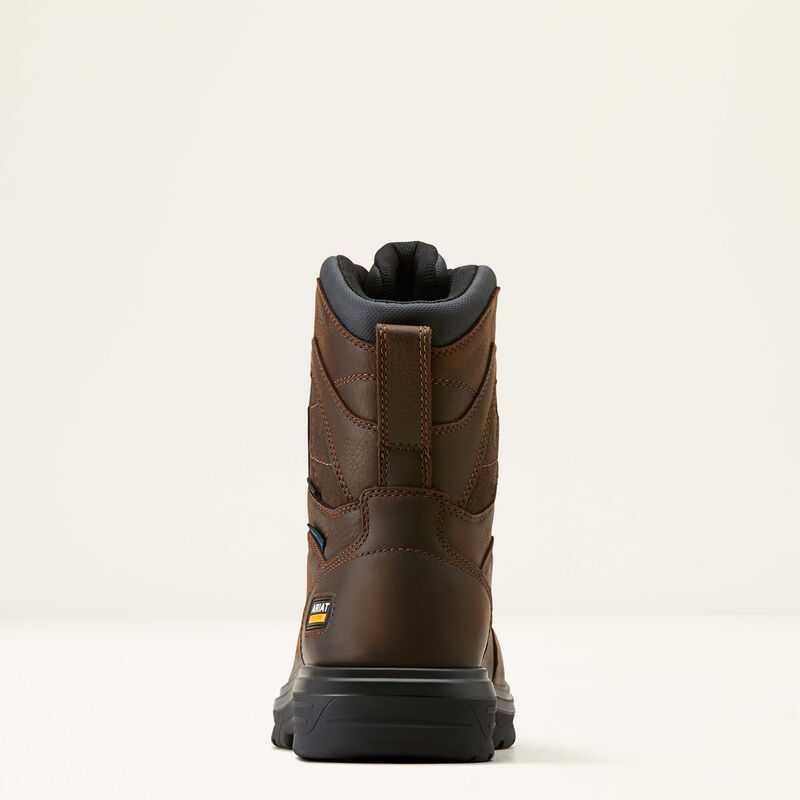 Ariat Turbo 8' Waterproof Carbon Toe Work Boot Brown | 701ZJATHF