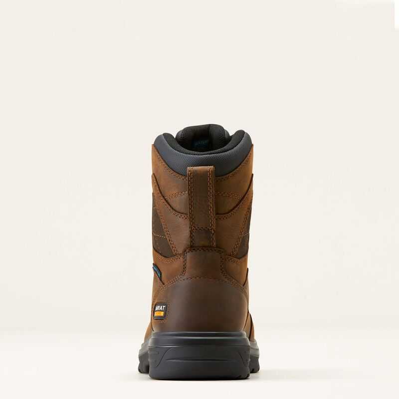 Ariat Turbo 8' Waterproof Work Boot Brown | 953KPBGUN