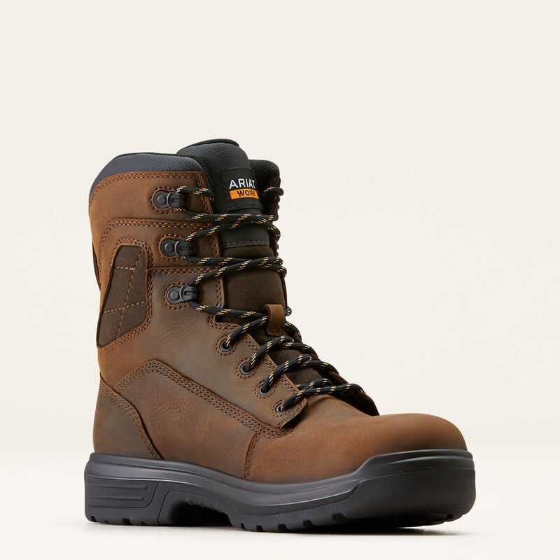 Ariat Turbo 8' Waterproof Work Boot Brown | 953KPBGUN