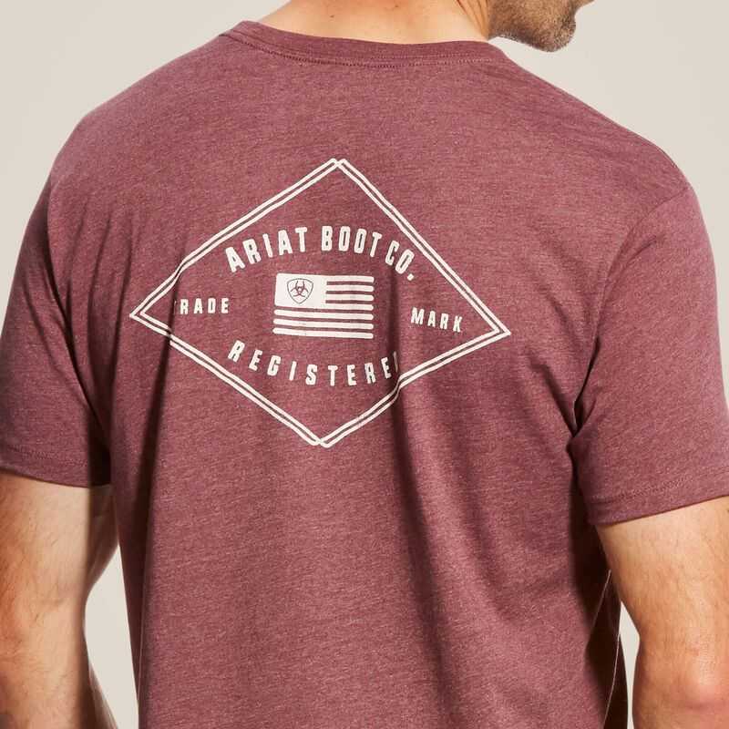 Ariat US Registered T-Shirt Burgundy | 562CAIYZS