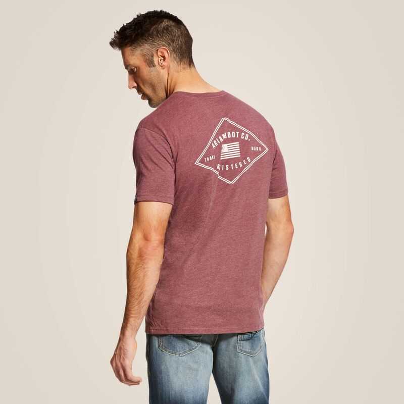 Ariat US Registered T-Shirt Burgundy | 562CAIYZS