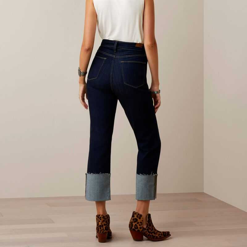 Ariat Ultra High Rise Jazmine Straight Crop Jean Rinse | 785POJLFD