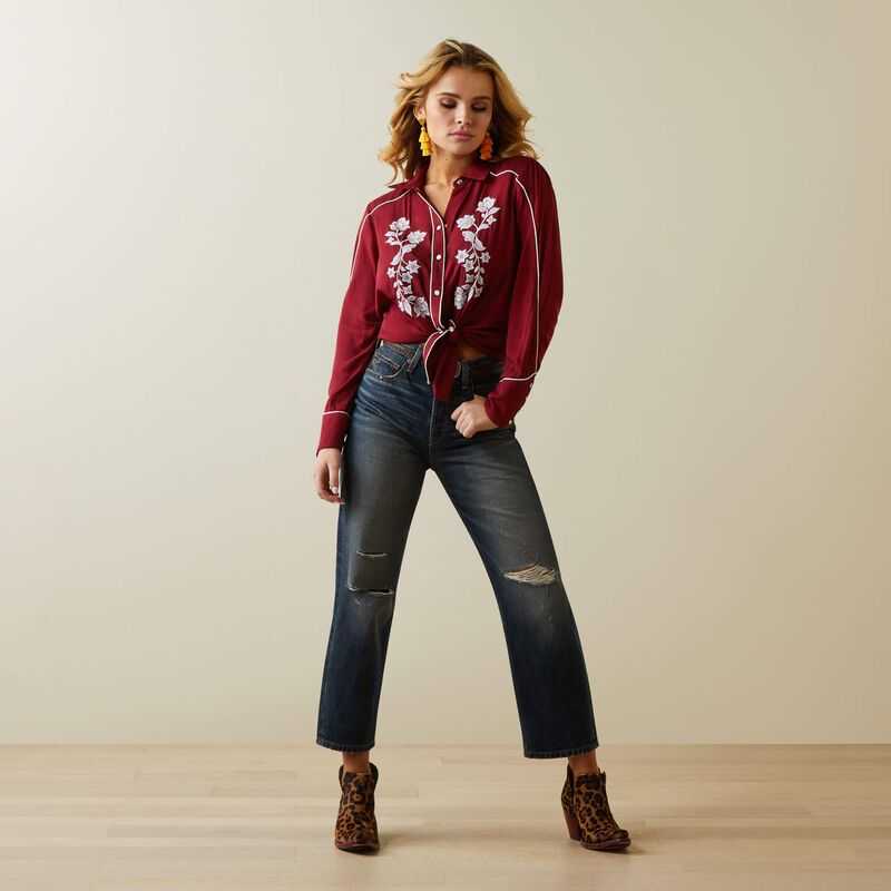 Ariat Ultra High Rise Tomboy Straight Jean Bora Bora | 530WCRJFO