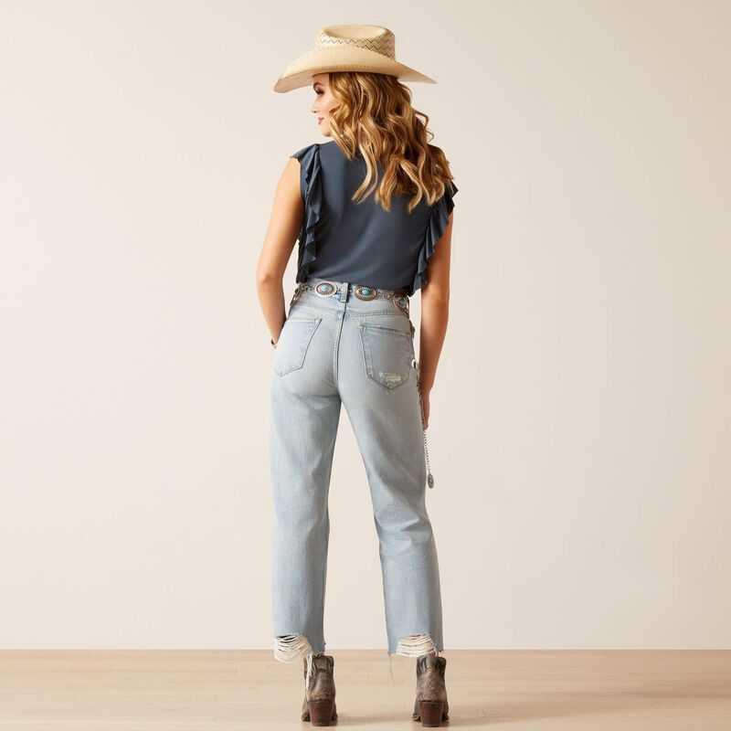 Ariat Ultra High Rise Tomboy Straight Jean Mykonos | 583AVGHOW