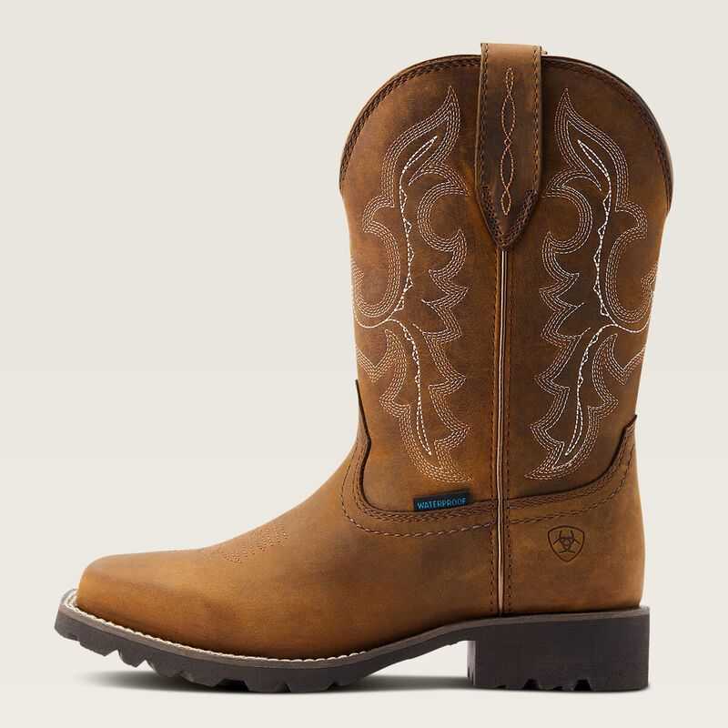 Ariat Unbridled Rancher Waterproof Western Boot Brown | 281MPJFGH