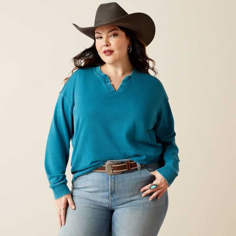 Ariat Unwind Sweatshirt Ocean Depths | 301SYWDEQ