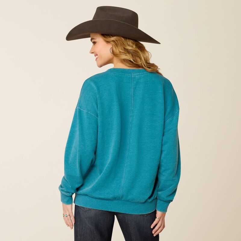 Ariat Unwind Sweatshirt Ocean Depths | 301SYWDEQ