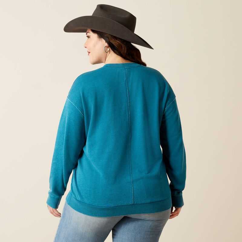 Ariat Unwind Sweatshirt Ocean Depths | 301SYWDEQ