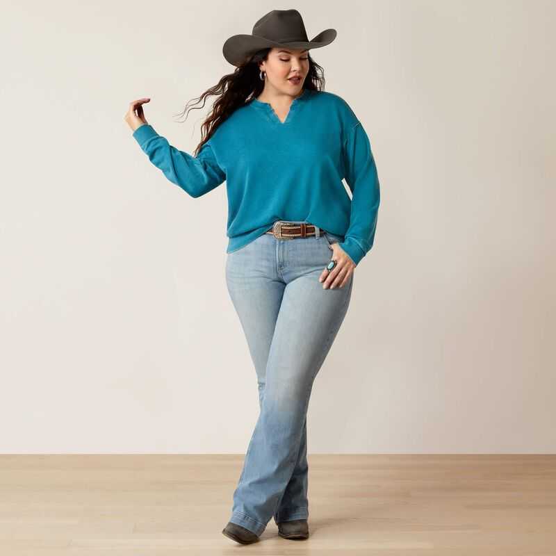 Ariat Unwind Sweatshirt Ocean Depths | 301SYWDEQ