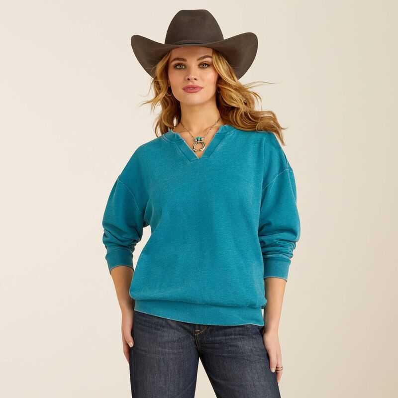 Ariat Unwind Sweatshirt Ocean Depths | 301SYWDEQ