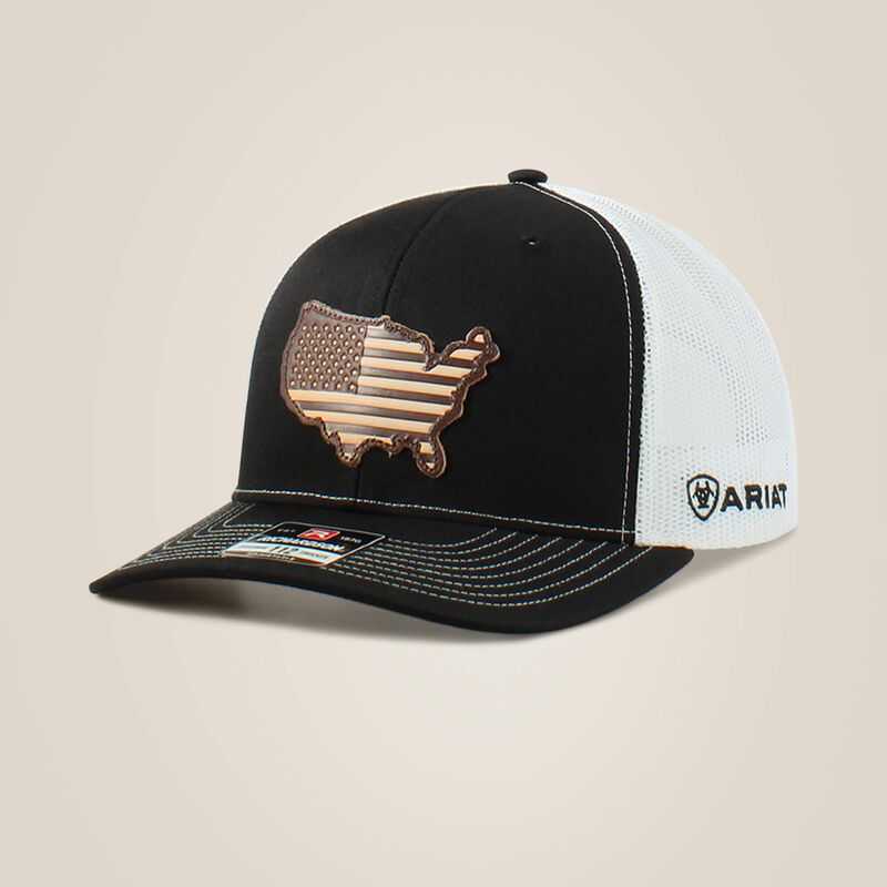 Ariat Usa flag patch logo cap Black | 302CAHMED