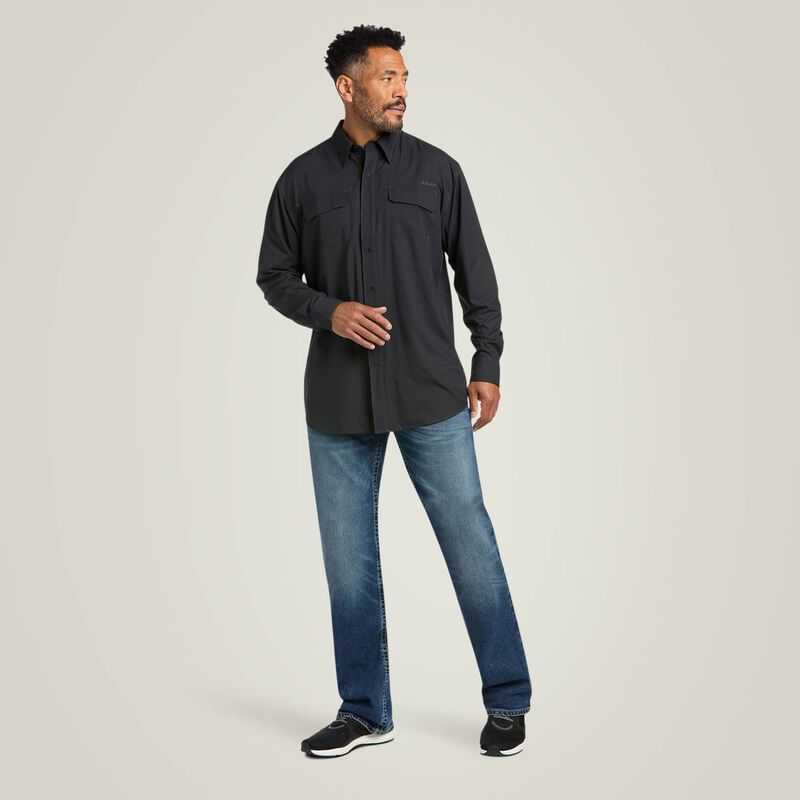 Ariat VentTEK Outbound Classic Fit Shirt Black | 318WROSUB