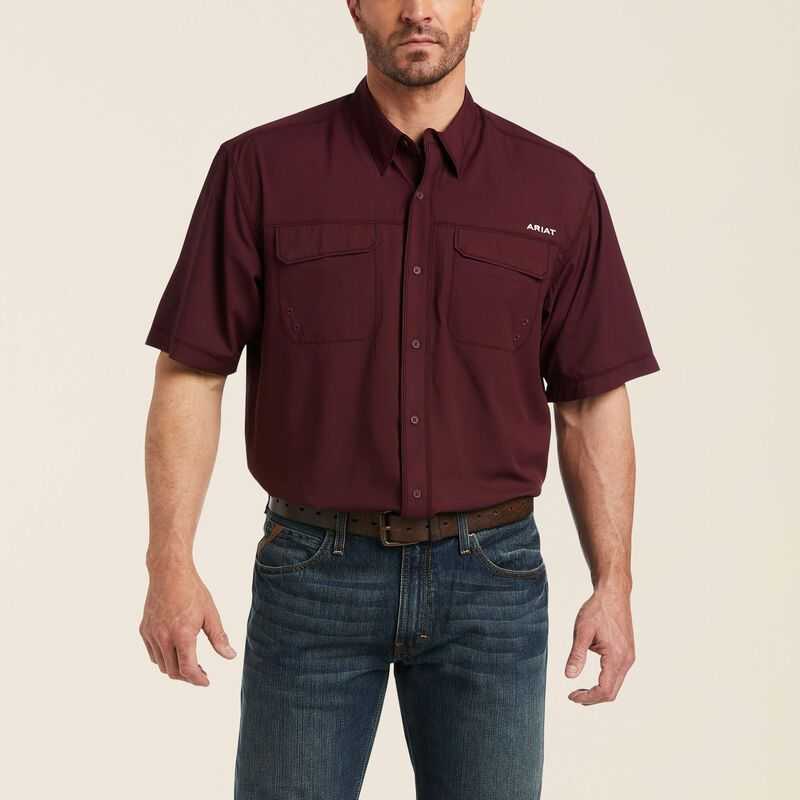 Ariat VentTEK Outbound Classic Fit Shirt Berry Bark | 068CTUODQ