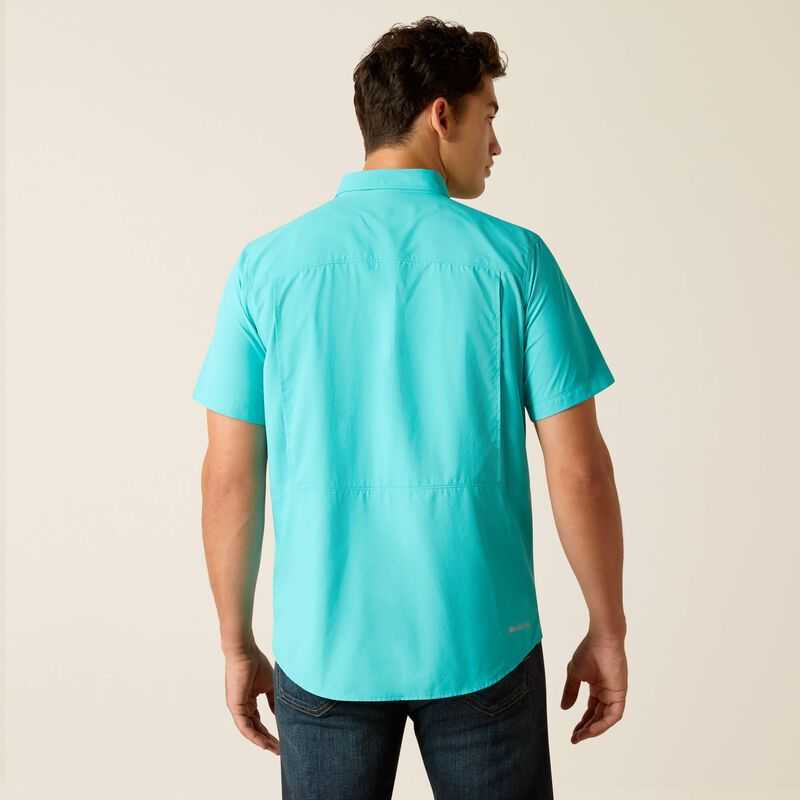 Ariat VentTEK Outbound Fitted Shirt Turquoise | 712IKHTUS