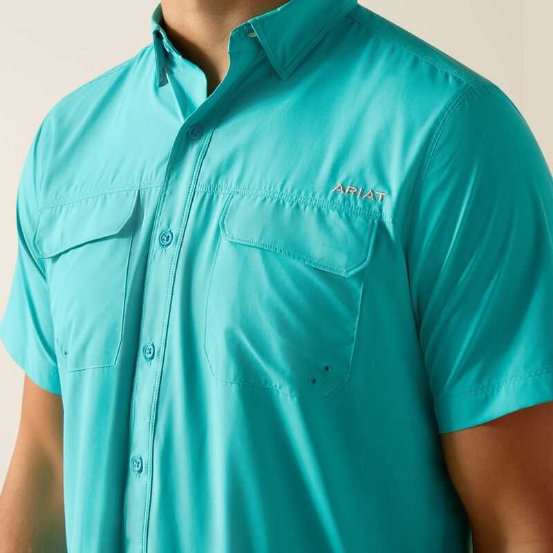 Ariat VentTEK Outbound Fitted Shirt Turquoise | 712IKHTUS