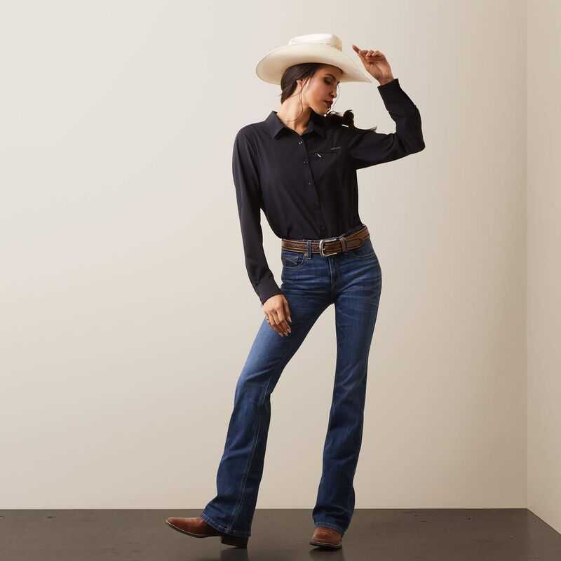 Ariat VentTEK Stretch Shirt Black | 960KDCWZA