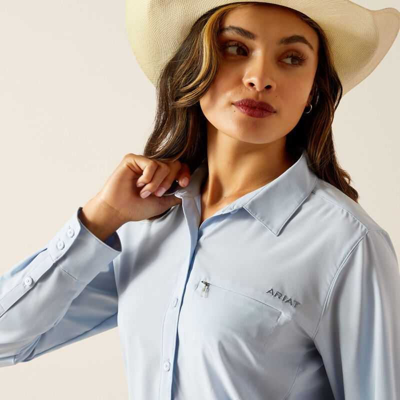 Ariat VentTEK Stretch Shirt Blue | 316YWOBUK