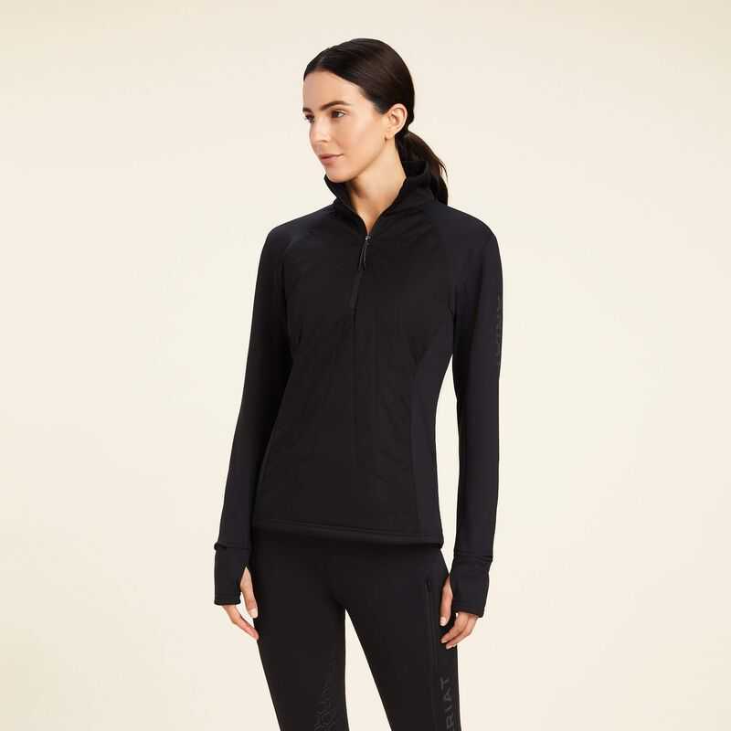 Ariat Venture 1/2 Zip Sweatshirt Black | 490VKOXFY