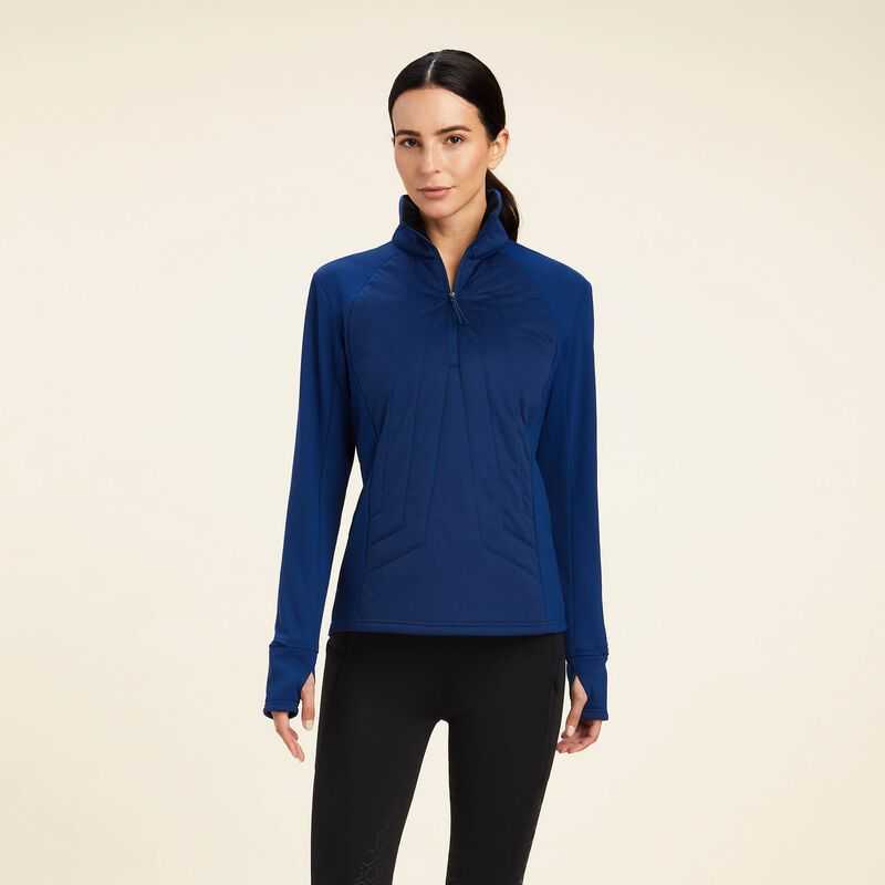 Ariat Venture 1/2 Zip Sweatshirt Blue | 216VQOJDN