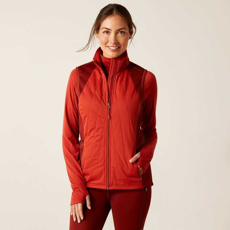 Ariat Venture Full Zip Vest Red | 805XJFWKO