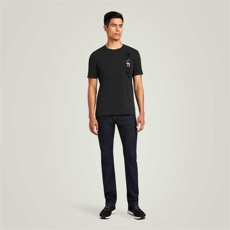 Ariat Vertical Logo T-Shirt Black | 130DIFGWB