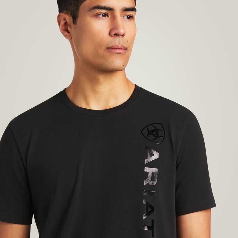 Ariat Vertical Logo T-Shirt Black | 130DIFGWB