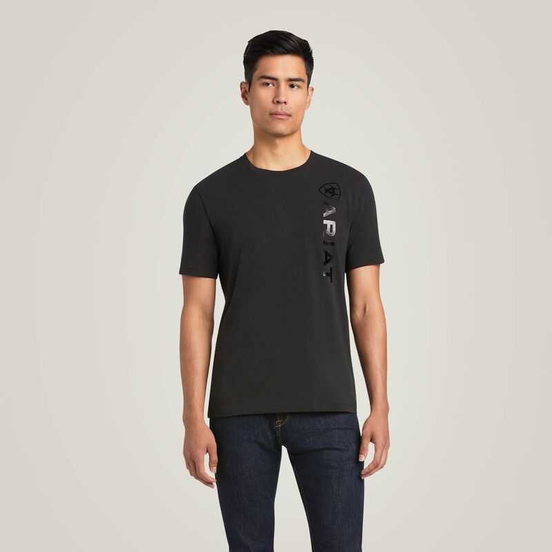 Ariat Vertical Logo T-Shirt Black | 130DIFGWB