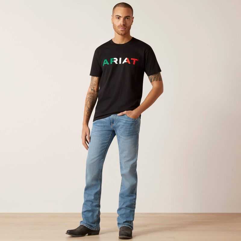 Ariat Viva Mexico T-Shirt Black | 379XTNRDC