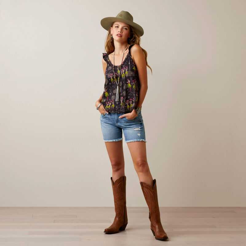 Ariat Western Aloha Top Wa Hula Print | 216ZKJOIR