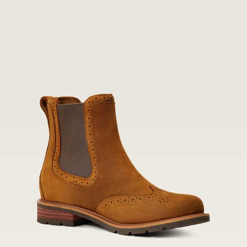 Ariat Wexford Brogue Waterproof Chelsea Boot Orange | 279STBIHW