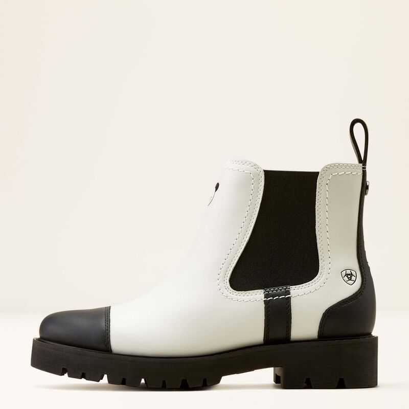 Ariat Wexford Lug Milton Menasco Boot White / Black | 967KEUIGF