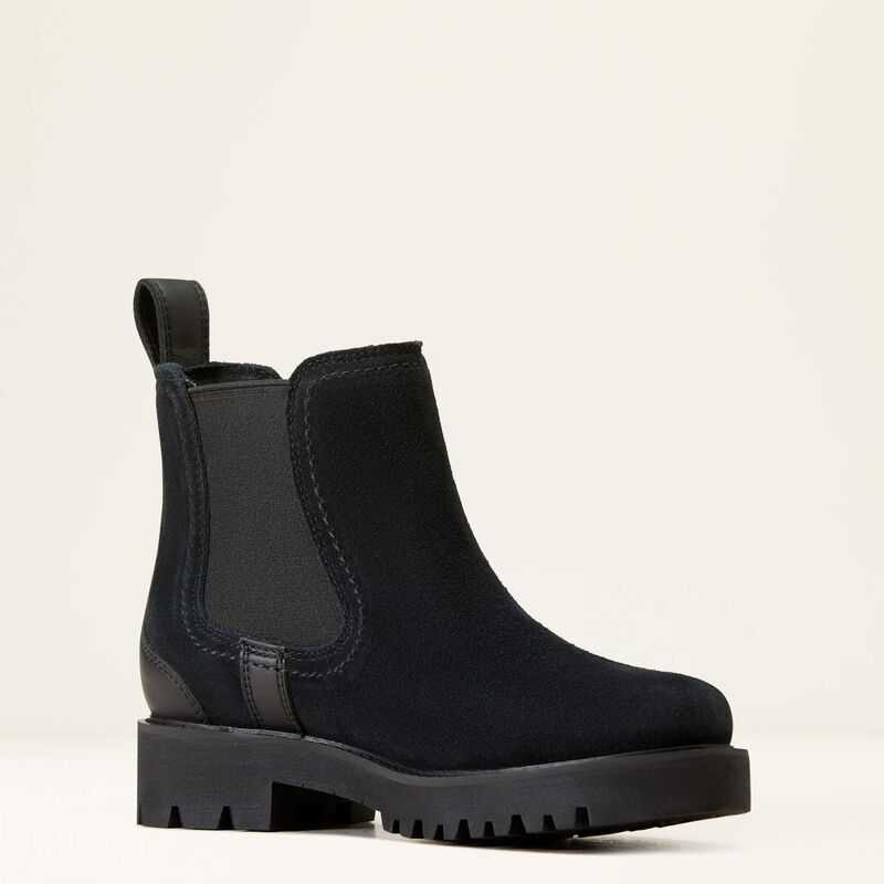 Ariat Wexford Lug Waterproof Chelsea Boot Black | 712JYSPVT