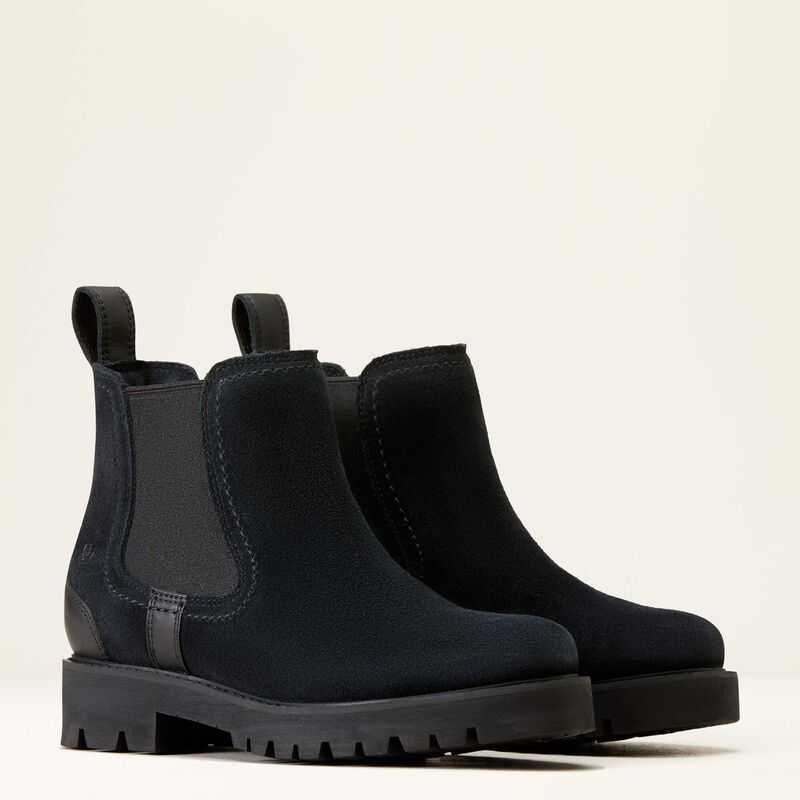 Ariat Wexford Lug Waterproof Chelsea Boot Black | 712JYSPVT