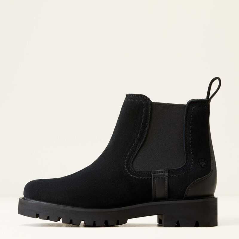 Ariat Wexford Lug Waterproof Chelsea Boot Black | 712JYSPVT