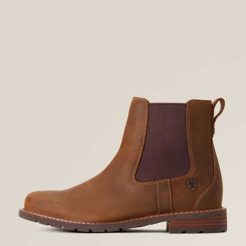 Ariat Wexford Waterproof Chelsea Boot Brown | 985WBFZPJ