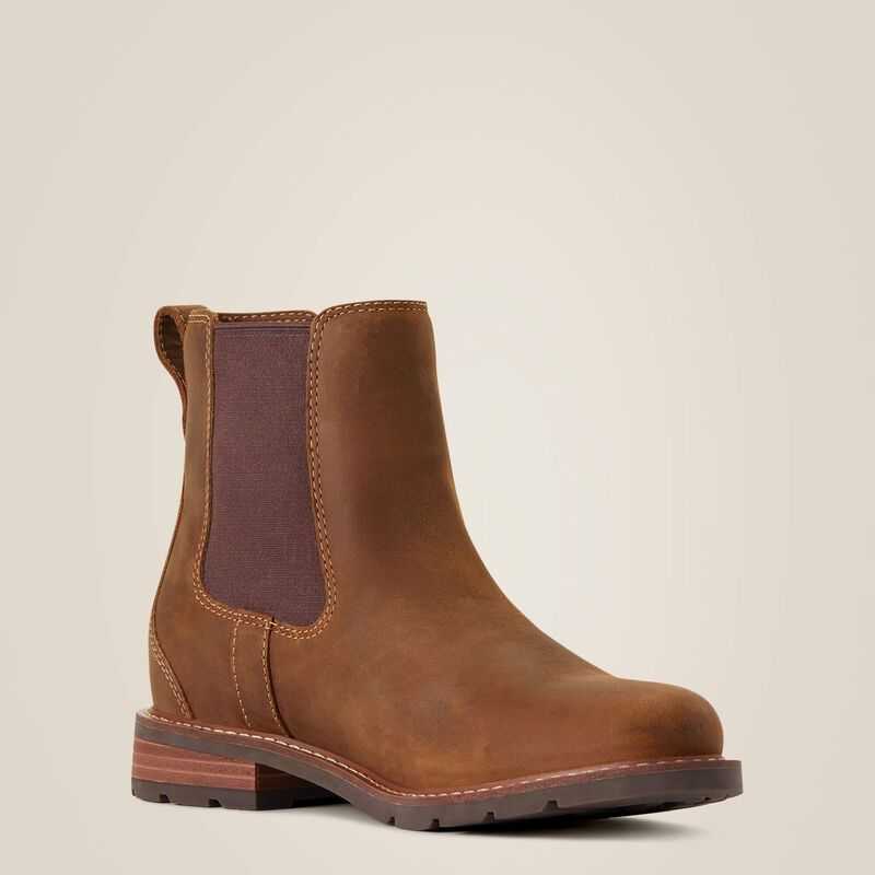 Ariat Wexford Waterproof Chelsea Boot Brown | 985WBFZPJ