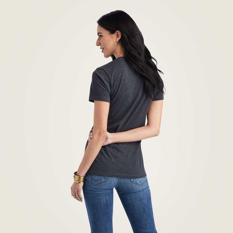 Ariat Wheat Script Tee Grey | 382ODXJZG