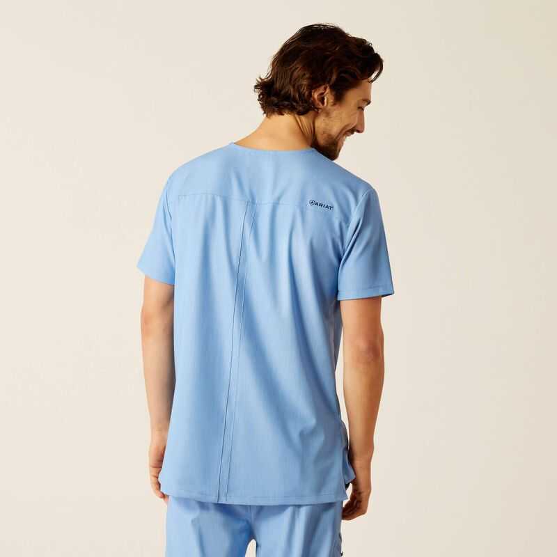 Ariat Whitman Scrub Top Light Blue | 739IMAVUQ